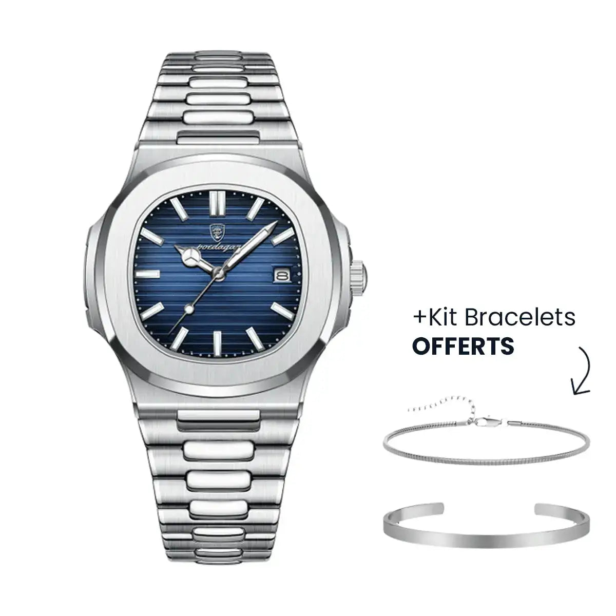Men's Luxe Nautilus™ Watch with a Free Bracelet Kit – Proper Bargain!